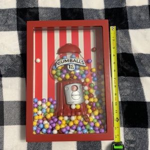 Gum ball shadow box wall decor